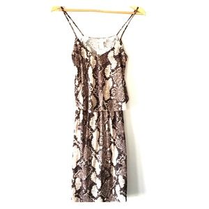 H&M NWT Snake Skin Pattern Spagetti Strap Dress XS